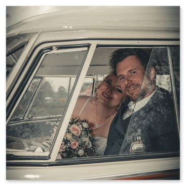 Hochzeitsfoto VW Bulli